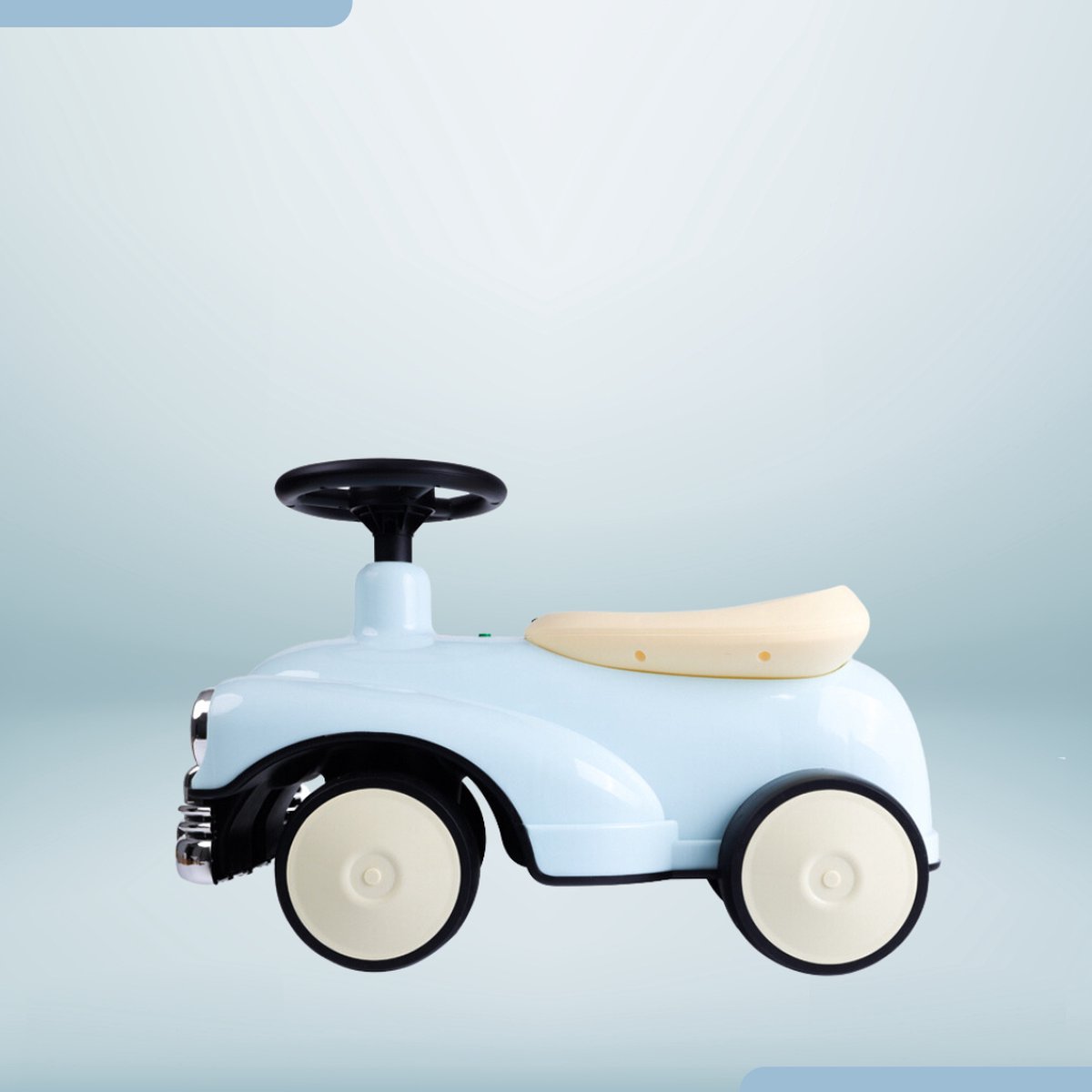 Buxibo Retro Loopauto | Loopwagen voor Jongens & Meisjes | 1-3 jaar | Veilig | Stimuleert Motorische Vaardigheden | Blauw - 58x29x38cm — afbeelding 3