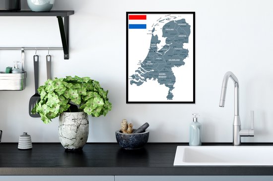 Carte grise des Nederland 30x40 cm - petite