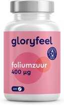 gloryfeel - Foliumzuur - 400 tabletten (13 maanden) - 400 µg pure foliumzuur per tablet - Zwangerschap & Immuunsysteem*