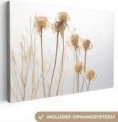 Canvas Schilderij Droogbloemen - Natuur - Botanisch - 60x40 cm - Wanddecoratie