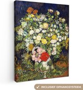 Canvas Schilderij Boeket bloemen in een vaas - Vincent van Gogh - 30x40 cm - Wanddecoratie