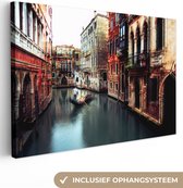 Canvas schilderij - Venetië - Stad - Water - Architectuur - Italië - Foto op canvas - 150x100 cm - Wanddecoratie - Canvasdoek