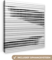 Canvas schilderij - Architectuur - Abstract - Zwart - Wit - Canvasdoek - 20x20 cm - Foto op canvas - Schilderij abstract