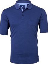 Redmond regular fit poloshirt - jeansblauw melange - Maat: 3XL