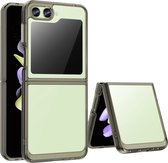 Mobigear Hoesje geschikt voor Samsung Galaxy Z Flip 5 Telefoonhoesje Hardcase | Mobigear Crystal Backcover | Galaxy Z Flip 5 Case | Back Cover - Transparant /Grijs | Transparant,grijs