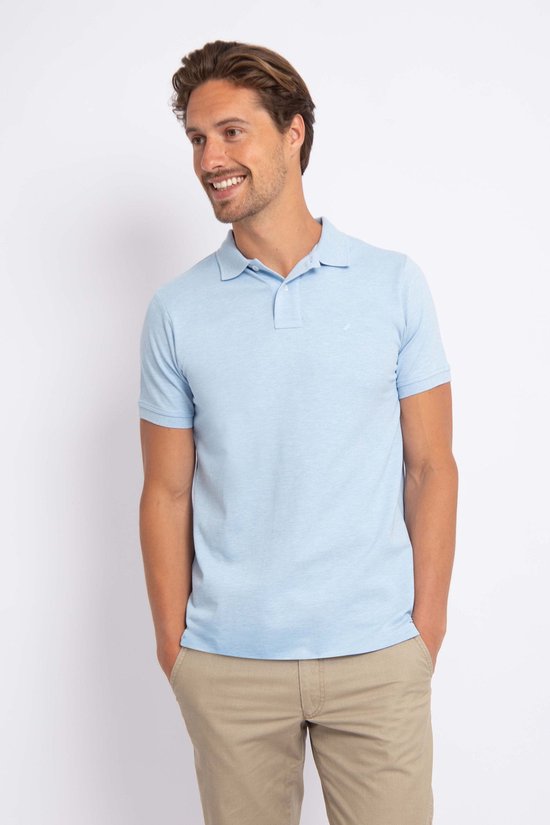 Adapté - Polo Liquid Bleu Clair - Coupe Slim - Polo Homme Taille S