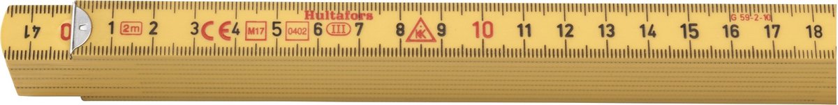 Hultafors Duimstok GE 59 2m - geel