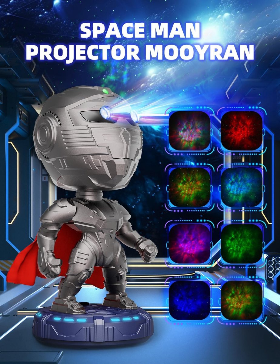 Mobstore - Sterren projector - Warrior Sterren Projector - Galaxy Projector - Sterrenhemel - Noorderlicht Projector - Plafond Projector - Nachtlampje kinderen - Sterrenlamp - 20+ kleurcombinaties - Afstandsbediening - Met speaker – foto 6