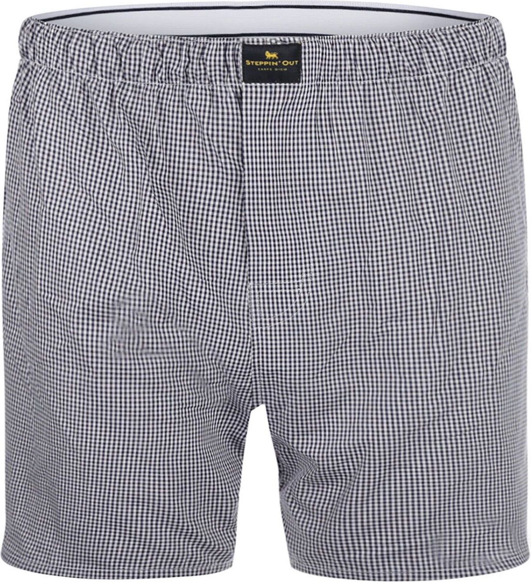 Steppin' Out Boxershort Ruit Donkerblauw (navy) - Maat S - Heren - Boxershorts