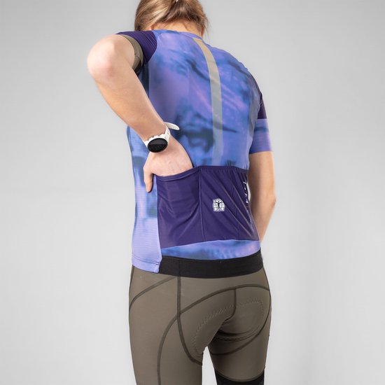 BIORACER Icon Puncheur - Fietsshirt Zomer - Dames - Paars - Korte Mouw - Ademend & Aansluitend - Maat L — afbeelding 4