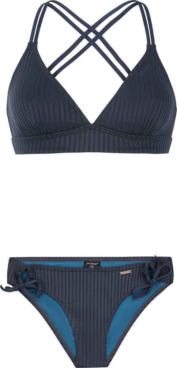 Protest Prtboogie – Triangel bikini set Dames – Kruisbanden – Uitneembare vulling Blauw