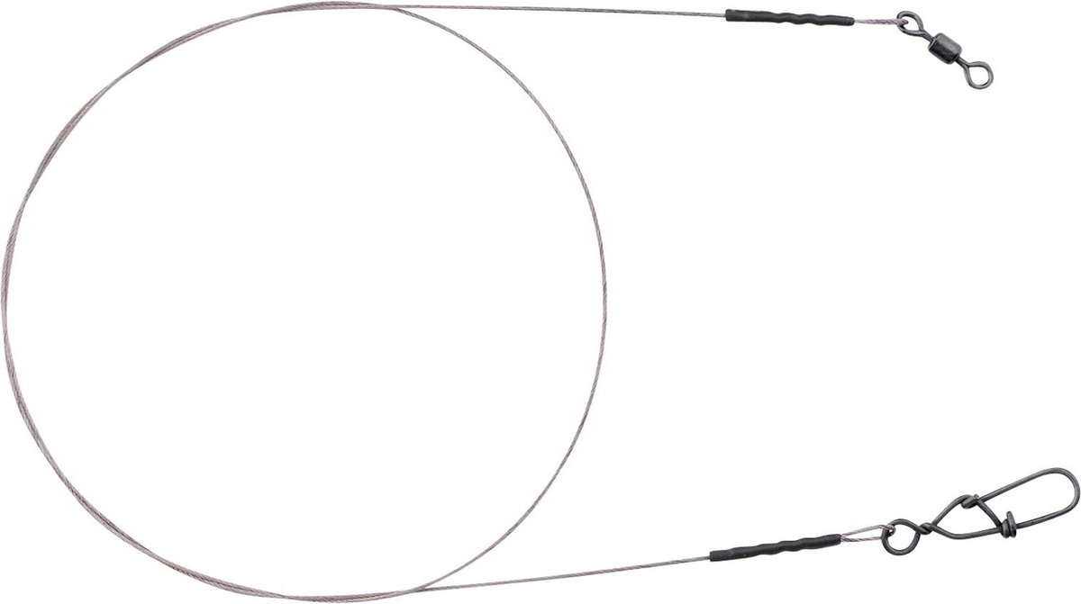 Spro MB Leader - 7X7W - 22lb - 25cm - Stalen Onderlijn - Mat Zwart