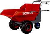Bol.com Elektrische dumper 220 liter 400kg 3 wielen batterij 48V 12Ah Torros MED400 aanbieding