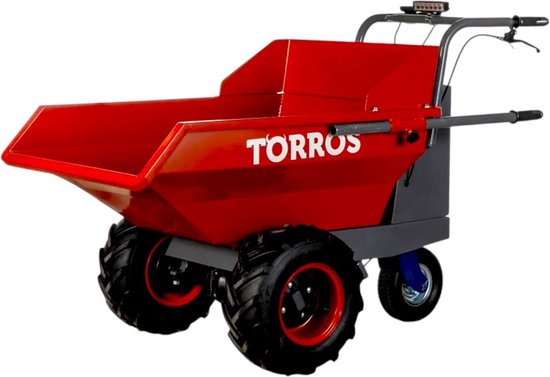 Elektrische dumper 220 liter 400kg 3 wielen batterij 48V 12Ah Torros MED400