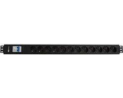 WP WPN-PDU-I02-12 energiedistributie 1.5U Zwart 12 AC-uitgang(en)