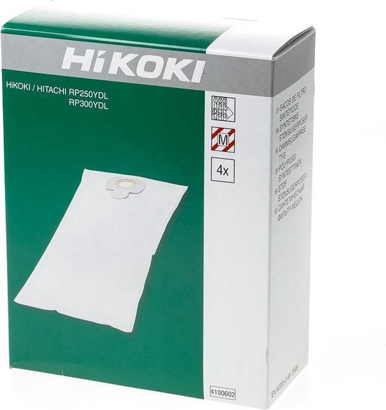 Sacs à poussière HiKOKI [4 pièces] pour aspirateurs RP250YDL/RP300YDL