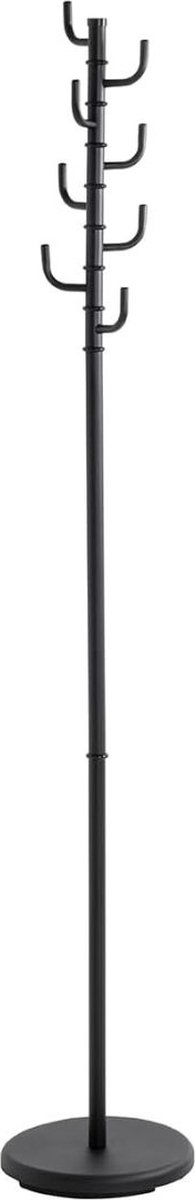 ApexArte® Kapstok Staand - Garderoberek - Kledingrek Haken- Industrieel - Zwart