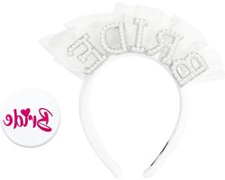 Bruidshaarband - Bruidsbadge Netband - Bruidssieraden - Haaraccessoire voor de bruid .