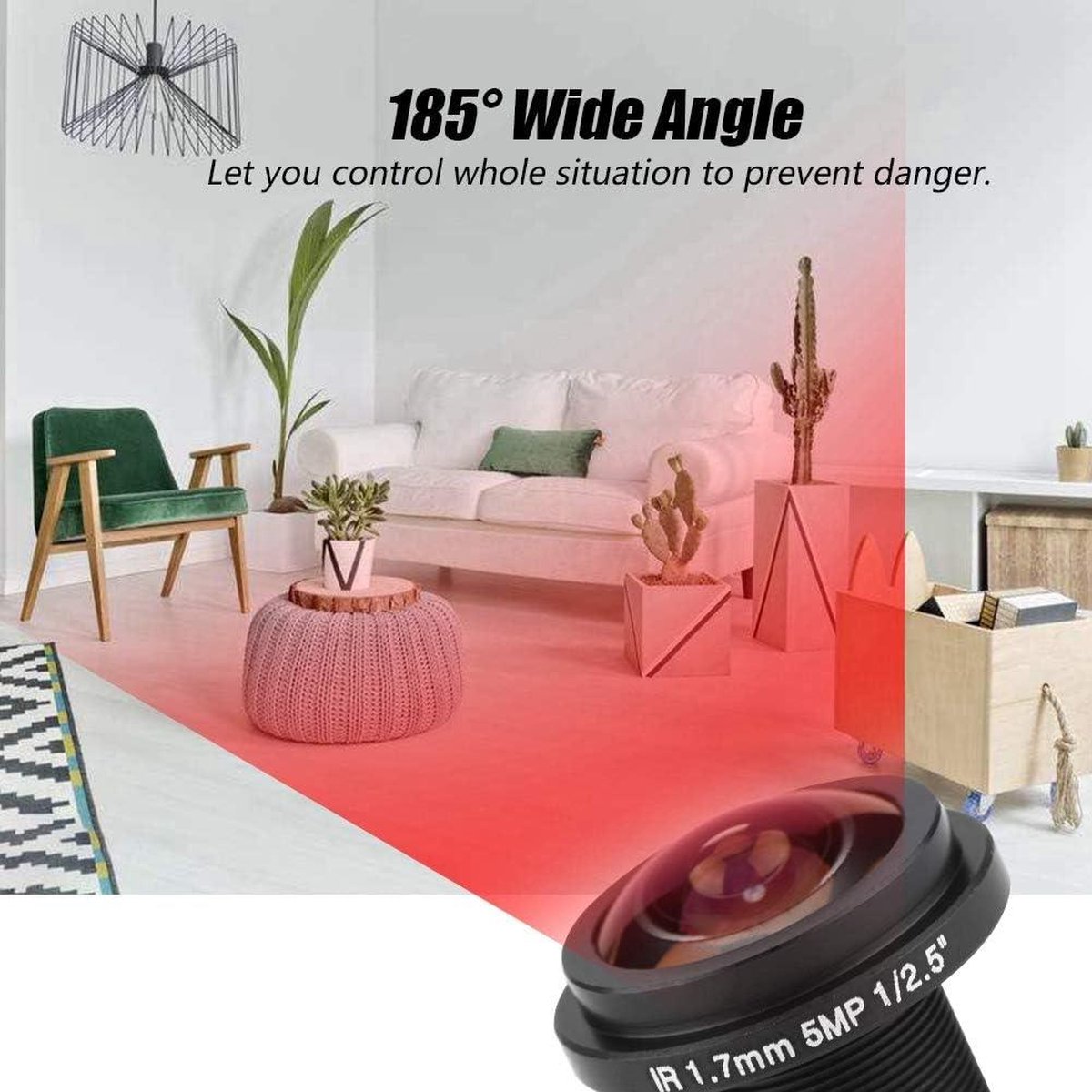 Groothoek Panoramische Lens 5Mp Hd Fisheye Beveiliging Camera Lens 1.7Mm Focal Lengte 185 ° CCTV Lens Voor Fisheye Beveiligingscamera - html content - M12 .