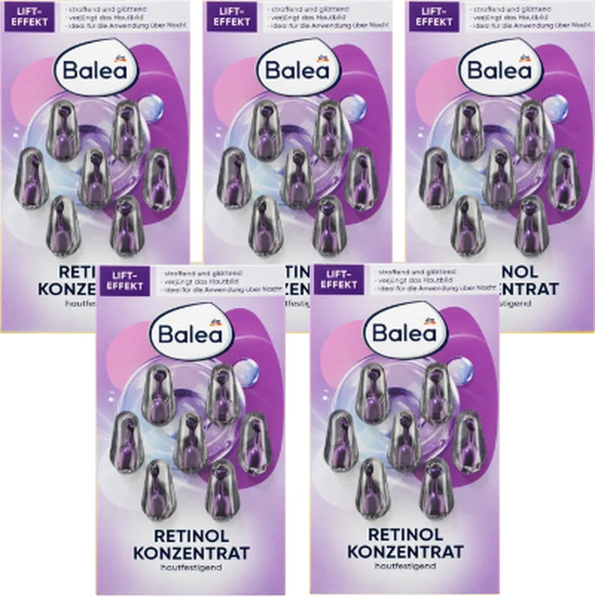 Goedkoopste Balea Retinol Concentraat COMBI-verpakking 5x 7 stuks - Skin-Care - 5x 7 stuks - Retinol - Collageenbooster - Anti-Age Concentraat