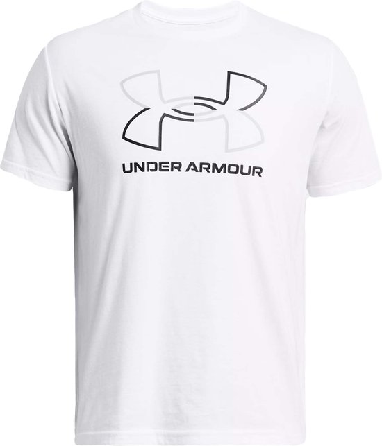 Under Armour UA GL FOUNDATION UPDATE SS-WHT Heren Sportshirt - Wit - Mod Grijs - Zwart