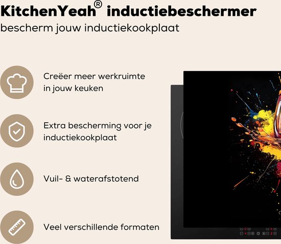KitchenYeah® Protection plaque induction 74x48 cm - 3-2-9 - Protege plaque de cuisson - Couvre plaque induction - Protecteur d'induction - Cuisine