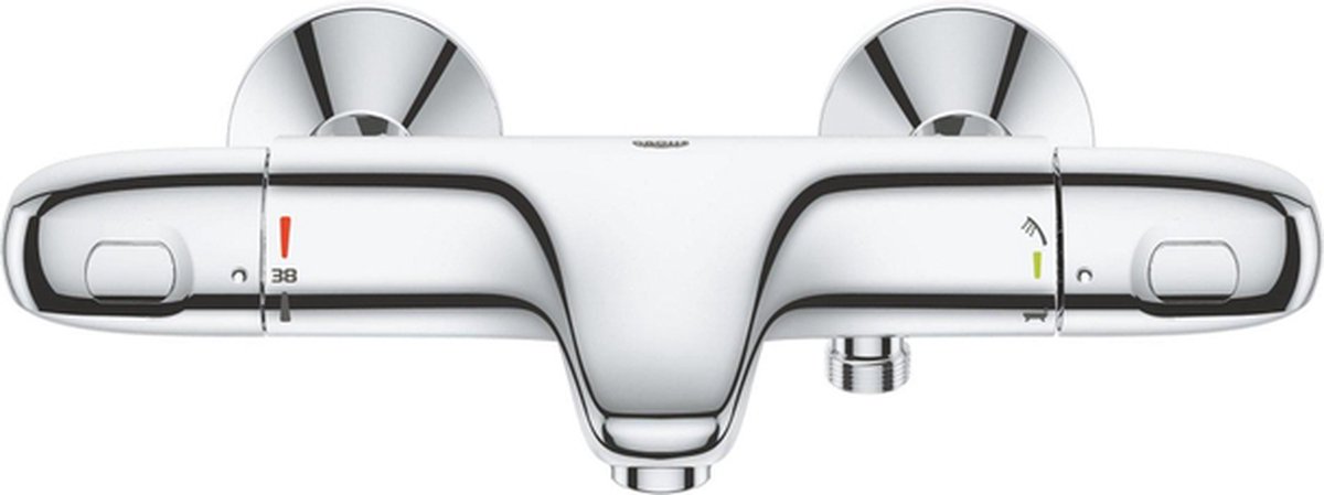 GROHE Grohtherm 1000 Thermostatische badmengkraan hoh 15cm met koppelingen chroom
