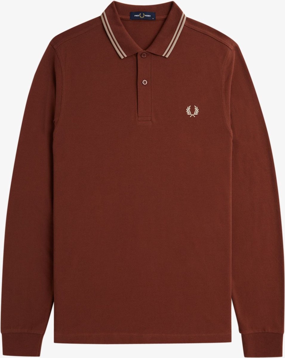 Fred Perry LS Twin Tipped Shirt Bruin