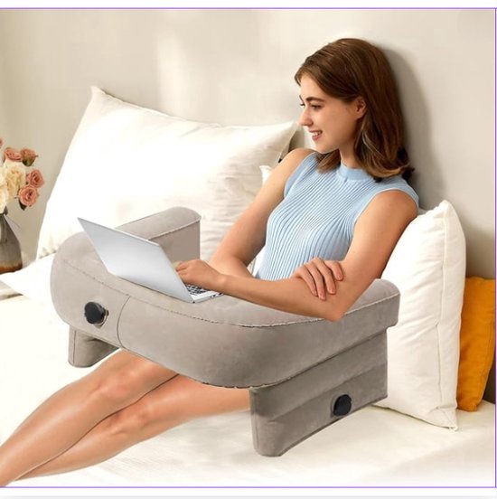 Linenspa Reading Pillow with Ground Memory Foam - Back