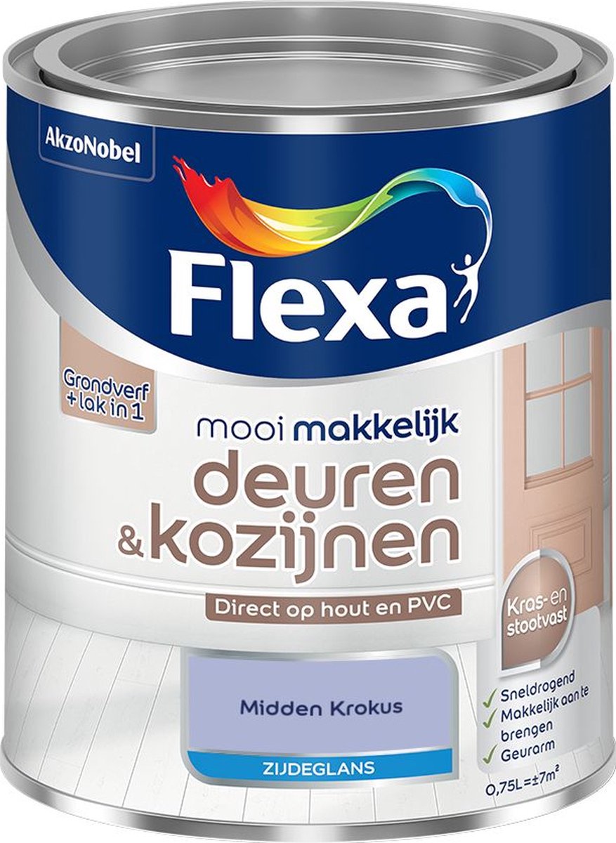 Flexa - Mooi Makkelijk Deuren & Kozijnen Zijdeglans - Midden Krokus - Mengverf - 0.75 L