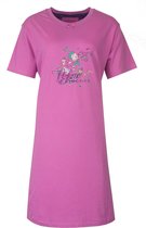 Tenderness Dames Nachthemd - Katoen - Korte Mouwen - Roze - Maat XL