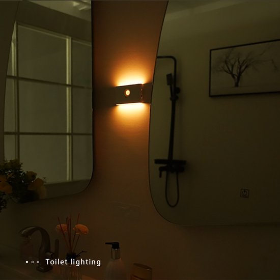 KCVV Nachtlampje met Bewegingssensor - Trapverlichting draadloos - Magnetische Montage - Oplaadbaar - Wandlamp binnen - Kastverlichting - Wit van KCVV — afbeelding 4
