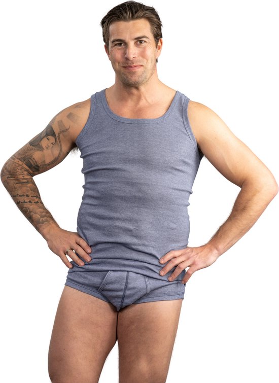 jean débardeur bleu marine XL