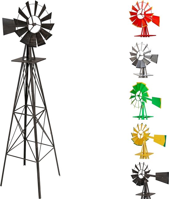 STILISTA® Gigantische windmolen in Amerikaanse stijl van staal, hoogte
