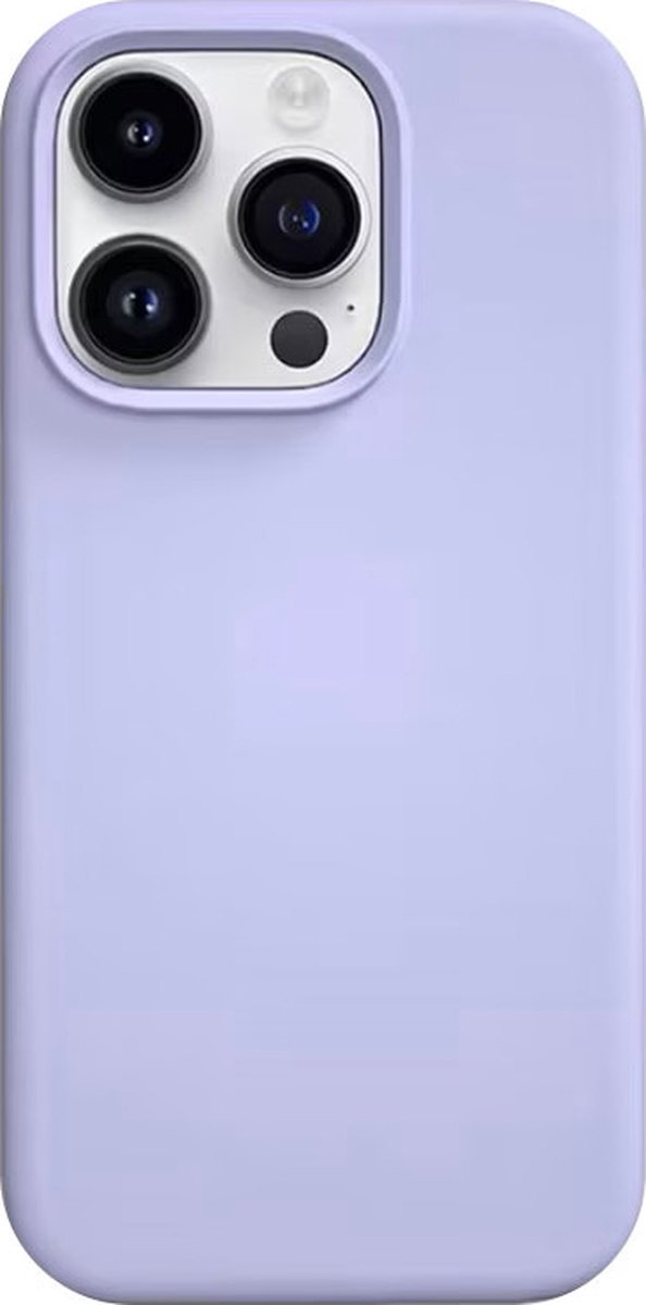 Trusmi CF33-020- iPhone 14 Pro siliconen hoes – Lila kleur, Slim Fit Beschermcase, Slank Design, Schokbestendig, Anti-Vingerafdruk en Krasbestendig