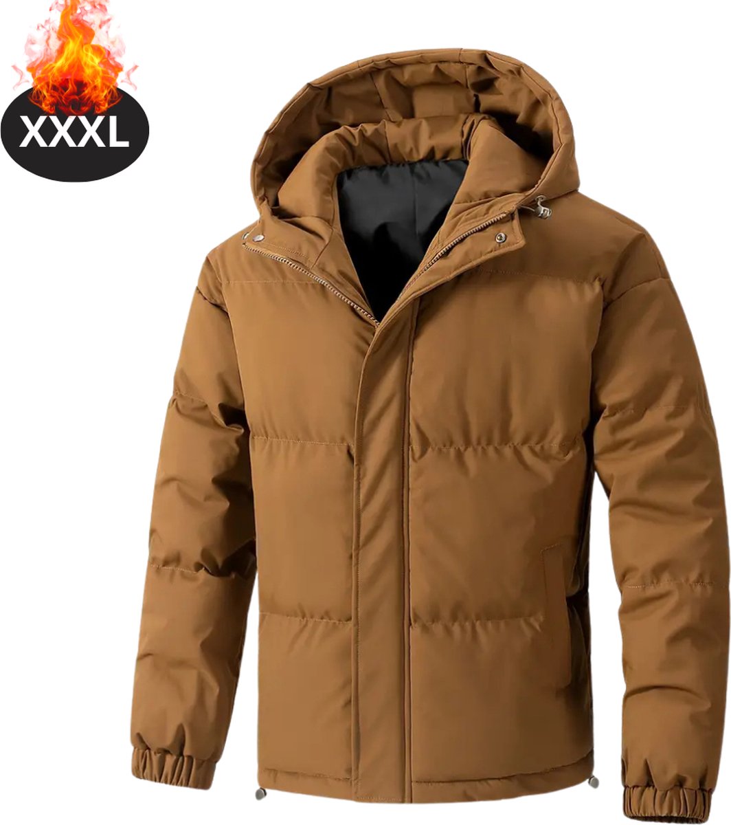Livano Winterjas Parka Heren Winter Jas Volwassen Stijlvol Bruin