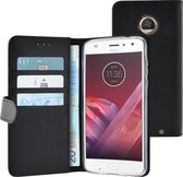 Azuri walletcase magnetic closure & cardslots - zwart - Motorola Moto Z2 Play