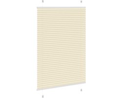 vidaXL - Plissé - rolgordijn - 85x100 - cm - stofbreedte - 84,4 - cm - polyester - crème