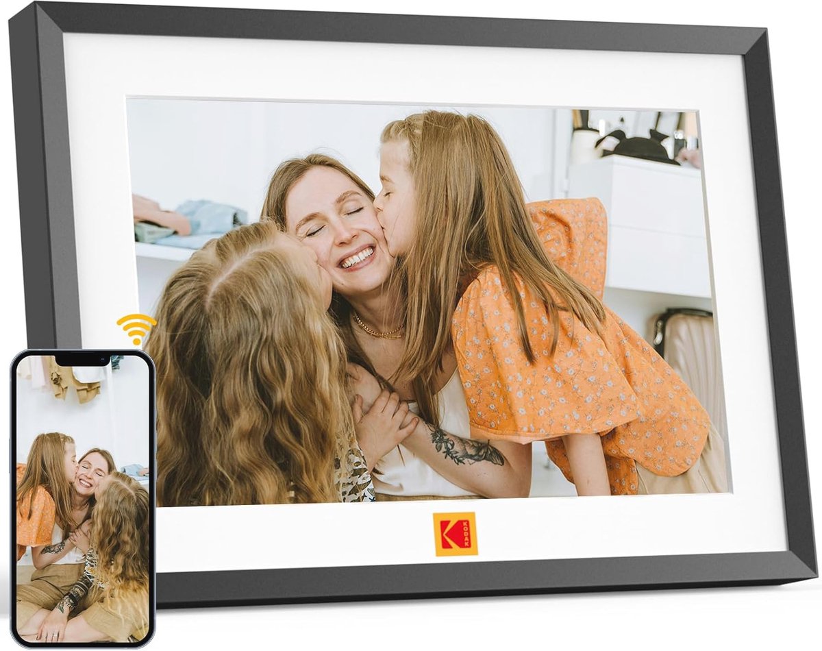 Digitale Fotolijst 10 inch HD met WiFi en Touchscreen - Slimme Fotolijst met 32GB Geheugen voor Foto's, Video's en Muziek