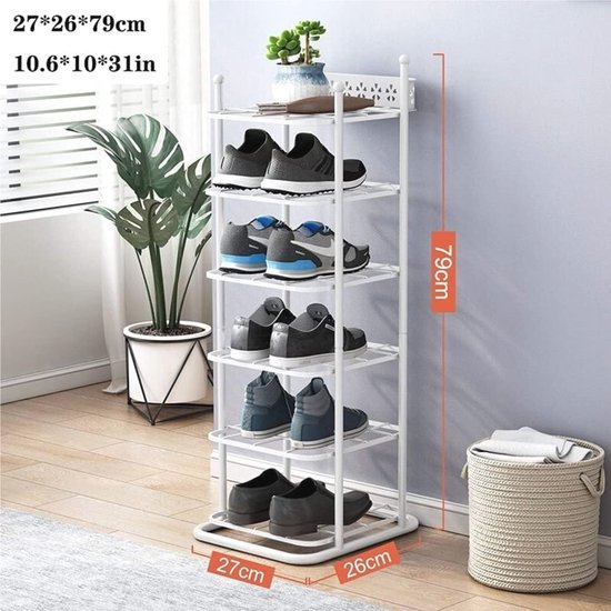 TENNTOU 3 Flip Laden Schoenopbergkast, Vrijstaand Schoenenrek, Wit Hout Slanke Schoen Organizer Kast voor Entree, Hal, Slaapkamer