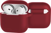 Étui adapté aux AirPods 4, étui en Siliconen - Étui adapté aux Apple AirPods 4, étui en Siliconen - Rouge foncé