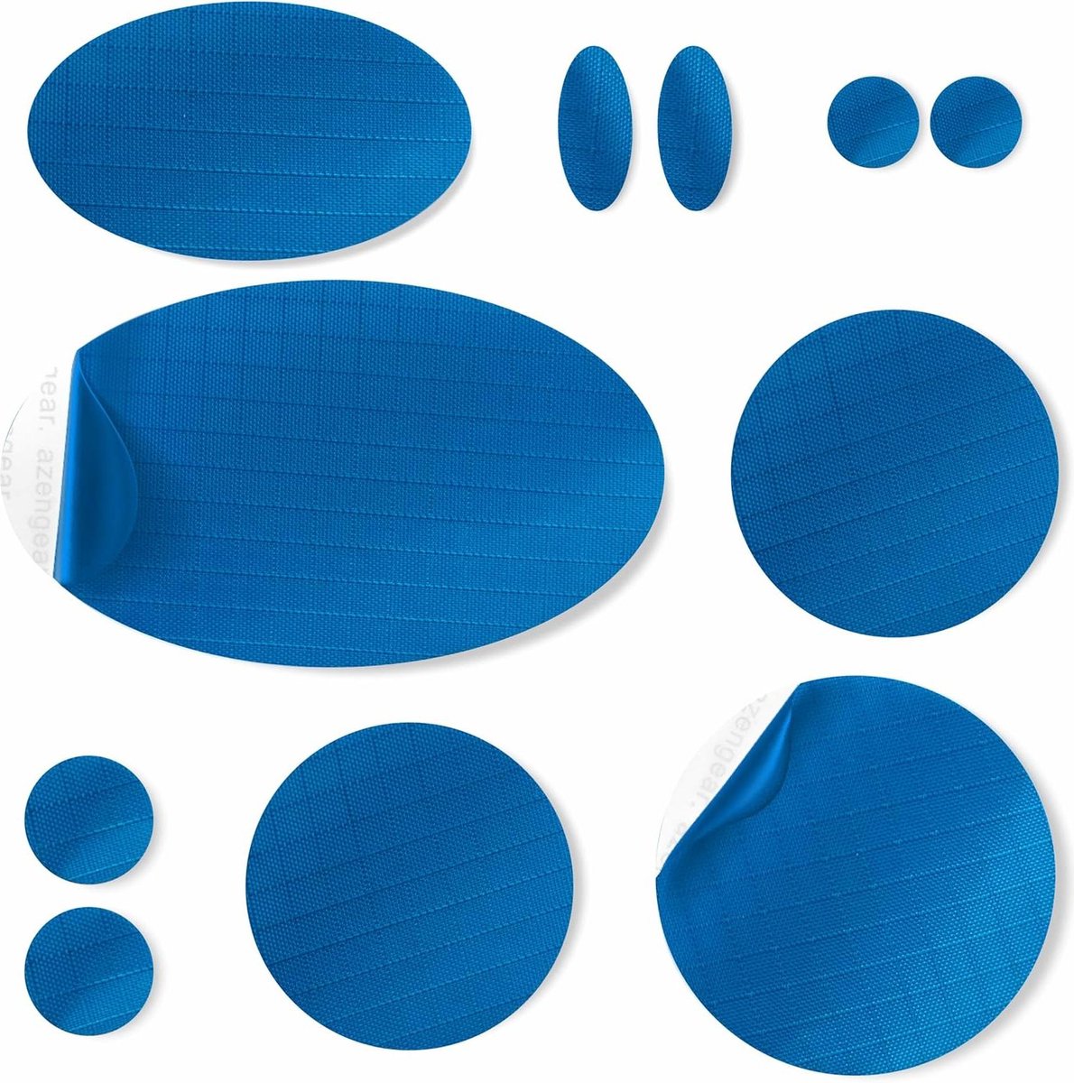 10 Patchs Nylon Autocollants - Réparation Vêtements, Doudoune, Tente - Noir