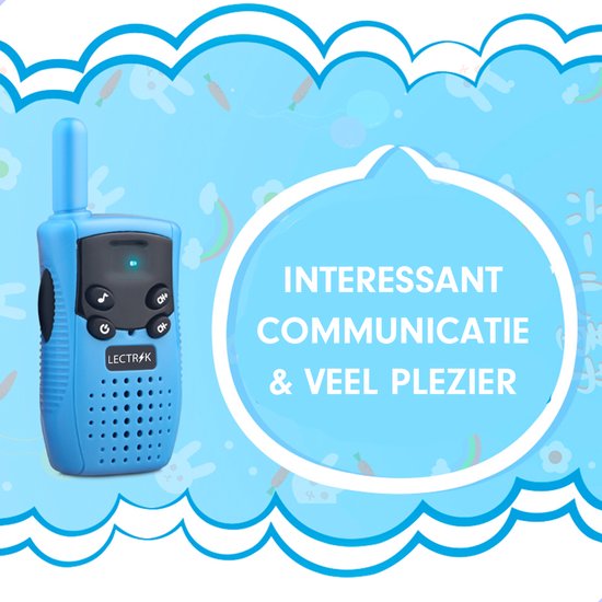 UPLY Walkie Talkie voor Kinderen en Volwassenen, Portofoon, 5KM Bereik, Set van 3