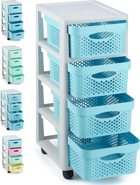 Armoire de rangement multifonctionnelle avec tiroirs et Roues pour une utilisation facile dans n'importe quelle pièce