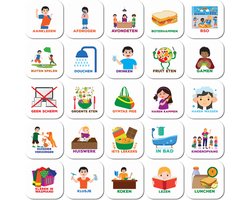 Smarfer - Magnetische pictogrammen voor weekplanner - Binneneditie - planbord kind (2) - 50 stuks - kinderen - dag planning gezin – autisme planner - magneten - dagritme kaarten - Familieplanners - beloningssysteem - maandplanner - gezinsplanner