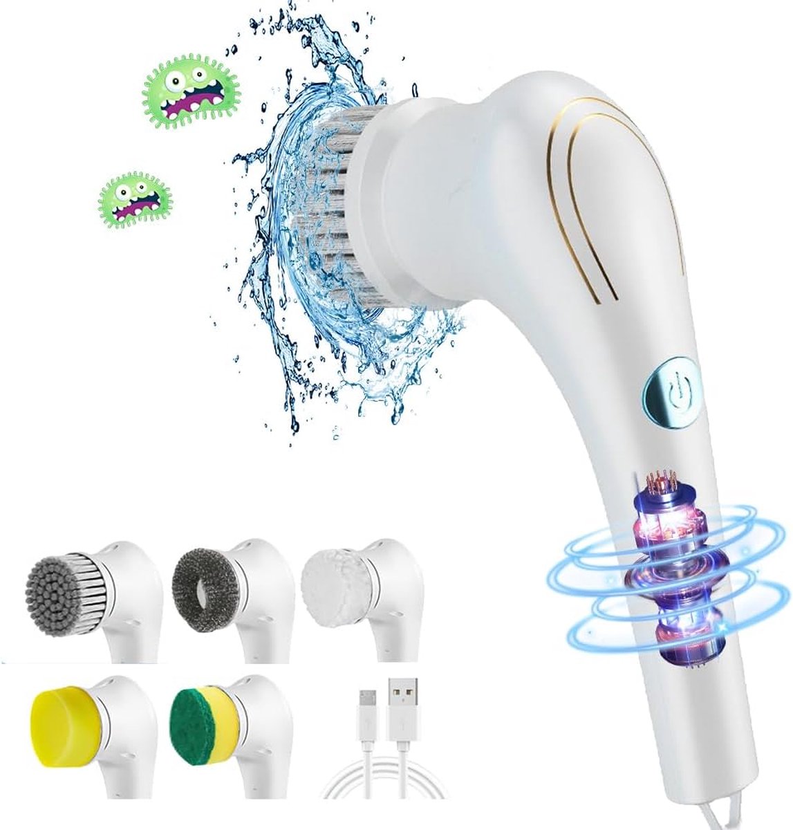 Goedkoopste Lexium Elektrische Schoonmaakborstel - Elektrische Schrobborstel - Electrische Schoonmaakborstel - Elektrische Scrubber - Elektrische Afwasborstel