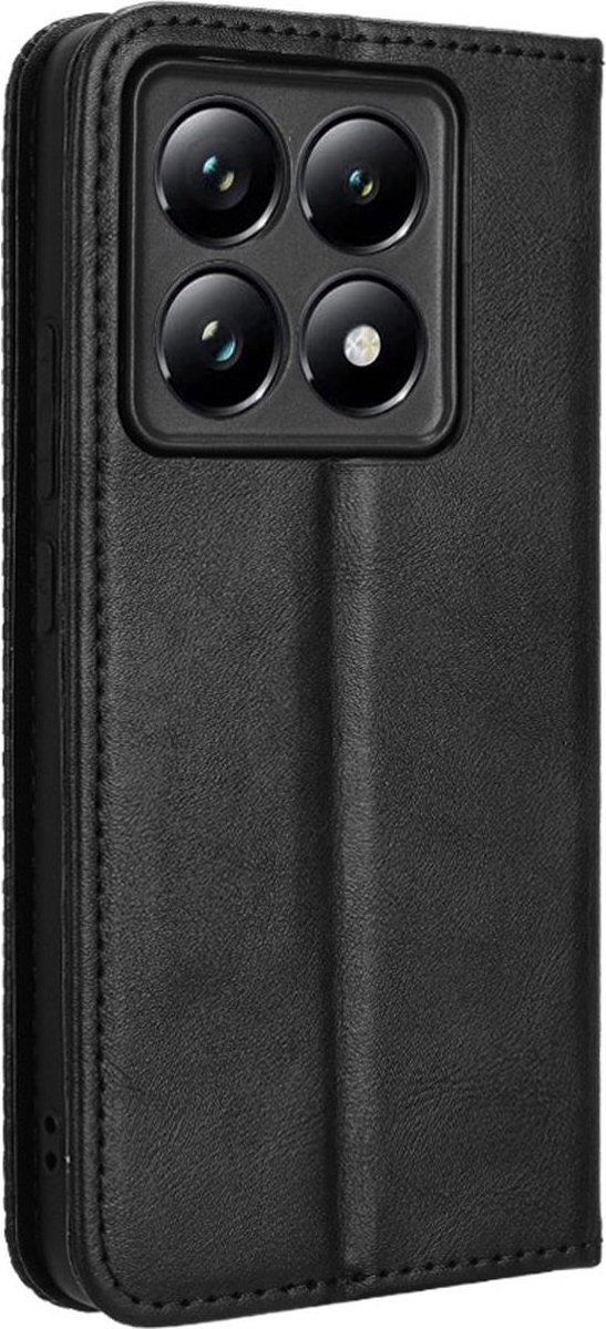Mobigear Telefoonhoesje geschikt voor Xiaomi 14T Hoesje | Mobigear Sensation Bookcase Portemonnee | Pasjeshouder voor 3 Pasjes | Telefoonhoesje voor Pinpas / OV Kaart / Rijbewijs - Zwart