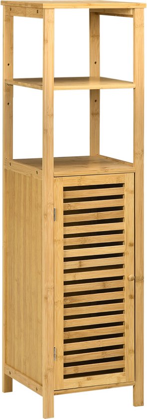 Lungo Badkamerkast | 170 Cm Donkerbruin Eiken Greeploos Front 3 Vakken 2 Lades Bkk10 00055
