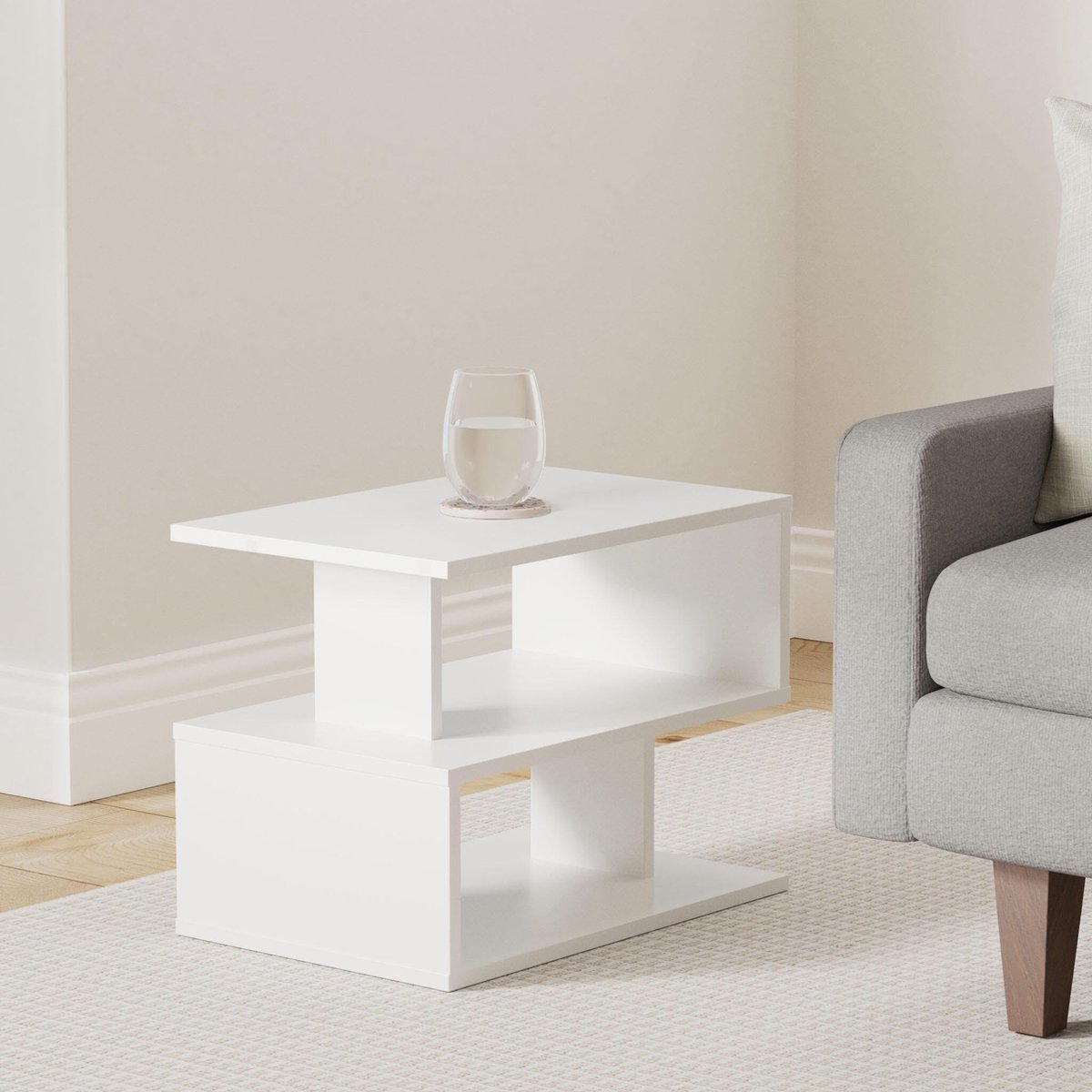 La'Moussawi ® Stijlvolle Houten Salontafel met Slimme Opbergruimte en Elegant Design