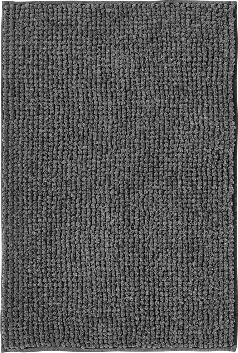 La'Moussawi ® Zachte Antislip Badmat voor Badkamer en Douche in Donkergrijs, Wasbaar, 50 x 80 cm